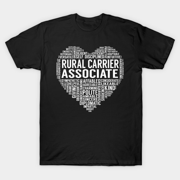Rural Carrier Associate Heart T-Shirt by LotusTee